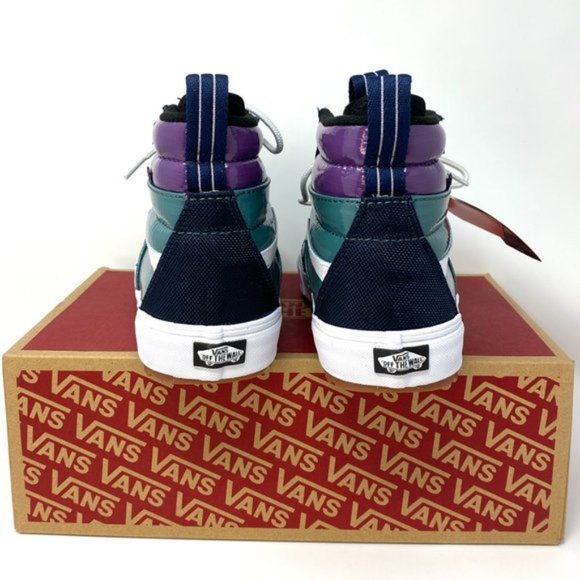 💖MEGA SALE💖VANS Sk8-Hi MTE 2.0 Dx Dress Blues Payent Leather Men's VN0A4P3I2US - Picture 3 of 7